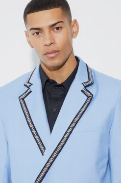 Relaxed Fit Double Breasted Suit | BoohooMAN UK