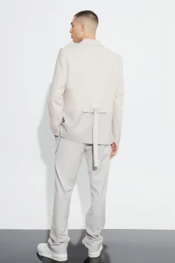 Relaxed Fit Double Breasted Colour Block Suit | BoohooMAN UK