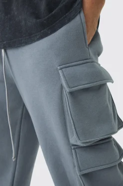 Relaxed Fit Double Pocket Cargo Jogger | BoohooMAN UK