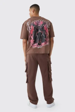 Relaxed Fit Double Pocket Cargo Jogger | BoohooMAN UK