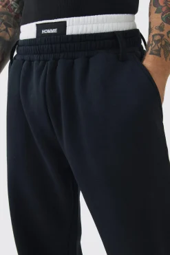 Relaxed Fit Double Waistband Jogger | BoohooMAN UK