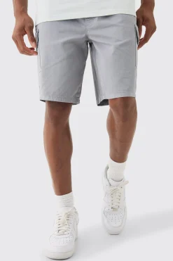 Relaxed Fit Elasticated Waist Cargo Shorts | BoohooMAN UK