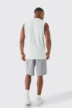 Relaxed Fit Elasticated Waist Cargo Shorts | BoohooMAN UK