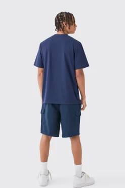 Relaxed Fit Elasticated Waist Cargo Shorts | BoohooMAN UK