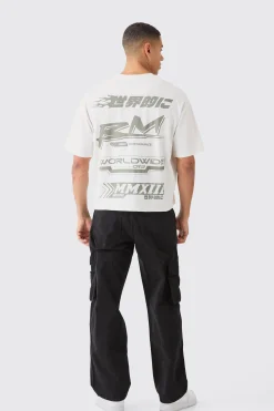 Relaxed Fit Fixed Waist Woven Tab Cargo Trousers | BoohooMAN UK