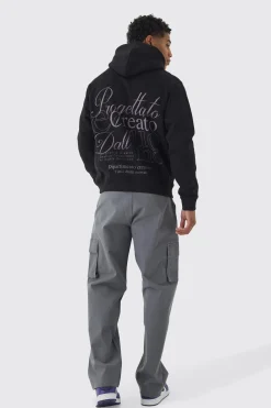 Relaxed Fit Fixed Waist Woven Tab Cargo Trousers | BoohooMAN UK