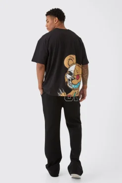 Relaxed Fit Flared Varsity Woven Tab Jogger | BoohooMAN UK