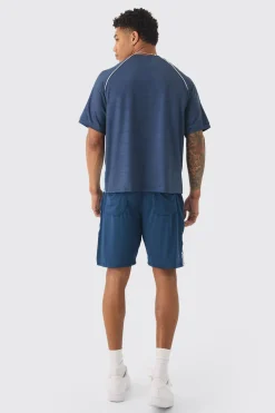 Relaxed FIt Floral Printed Football Short | BoohooMAN UK