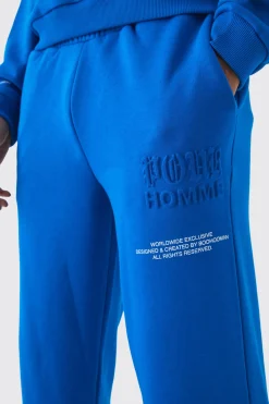 Relaxed Fit Homme Printed Embossed Jogger | BoohooMAN UK