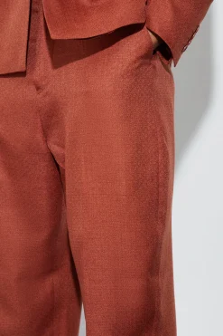 Relaxed Fit Marl Texture Suit Trousers | BoohooMAN UK