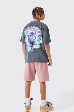 Relaxed Fit Mid Length Heavyweight Short | BoohooMAN UK
