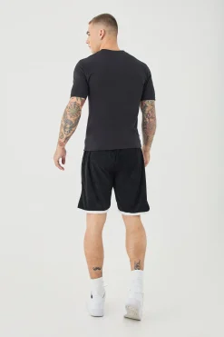 Relaxed Fit Mid Length Layered Towelling Shorts | BoohooMAN UK