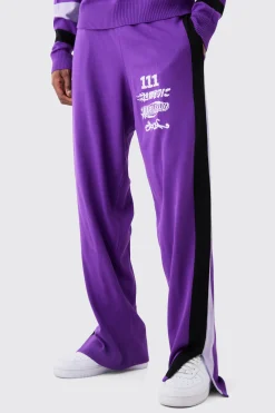 Relaxed Fit Moto Knitted Joggers | BoohooMAN UK