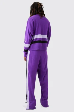 Relaxed Fit Moto Knitted Joggers | BoohooMAN UK