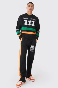 Relaxed Fit Moto Knitted Joggers | BoohooMAN UK