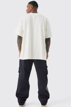 Relaxed Fit Multi Colour Block Cargo Trouser | BoohooMAN UK