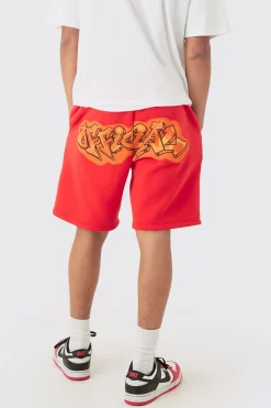 Relaxed Fit Official Graffiti Spray Short | BoohooMAN UK