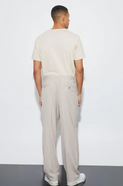 Relaxed Fit Pinstripe Suit Trousers | BoohooMAN UK