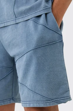 Relaxed Fit Pintuck Short | BoohooMAN UK