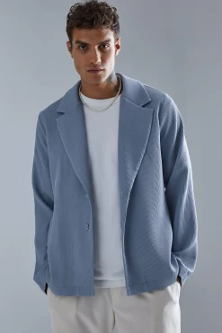 Relaxed Fit Pleated Suit Set | BoohooMAN UK