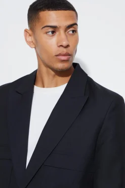 Relaxed Fit Pocket Blazer | BoohooMAN UK