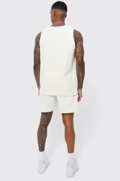 Relaxed Fit Popcorn Jacquard Short | BoohooMAN UK
