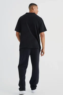 Relaxed Fit Premium Towelling Jogger | BoohooMAN UK