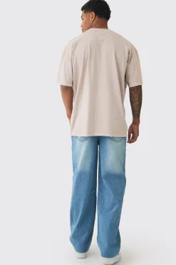 Relaxed Fit Rip & Repair Check Patchwork Jeans | BoohooMAN UK