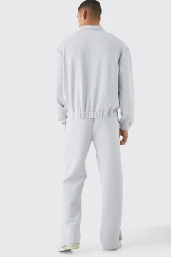 Relaxed Fit Scuba Pintuck Split Hem Jogger | BoohooMAN UK