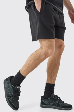 Relaxed Fit Short Length Heavyweight Short | BoohooMAN UK
