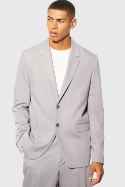 Relaxed Fit Single Breasted Suit Jacket | BoohooMAN UK