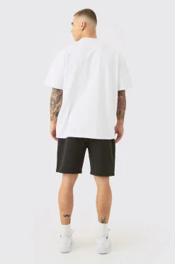 Relaxed Fit Super Heavyweight Jersey Short | BoohooMAN UK