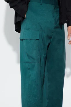Relaxed Fit Tailored 3d Cargo Trouser | BoohooMAN UK