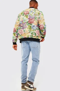 Relaxed Fit Tapestry Rip & Repair Jeans | BoohooMAN UK