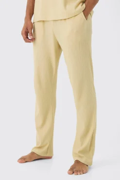 Relaxed Fit Waffle Jersey Bottoms | BoohooMAN UK