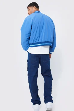 Relaxed Fit Washed Multi Pocket Cargo Jeans | BoohooMAN UK