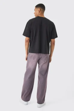 Relaxed Fit Washed Tinted Jeans | BoohooMAN UK