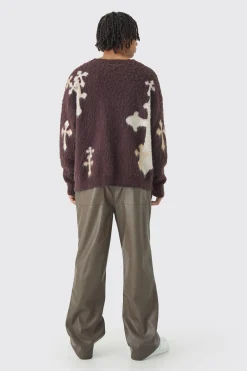 Relaxed Flare Pu Carpenter Trousers | BoohooMAN UK