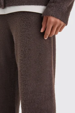 Relaxed Fluffy Knitted Joggers | BoohooMAN UK