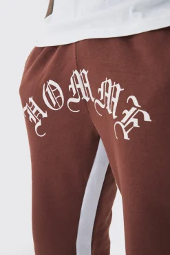 Relaxed Gothic Homme Cross Gusset Jogger | BoohooMAN UK