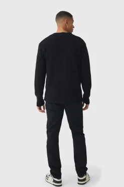 Relaxed Heart Knitted Cardigan | BoohooMAN UK