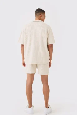 Relaxed Heavy Jumbo Waffle Cargo Short | BoohooMAN UK