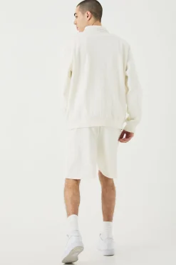 Relaxed Heavyweight Ribbed Patch Pocket Short | BoohooMAN UK
