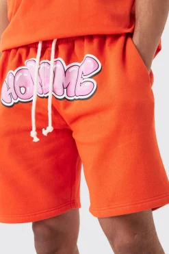 Relaxed Homme Print Jersey Shorts | BoohooMAN UK