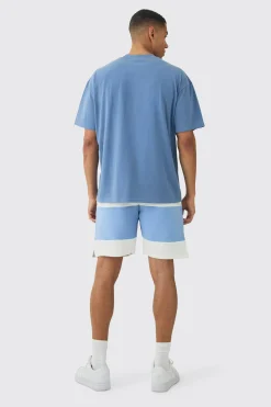 Relaxed Homme Print Split Hem Short | BoohooMAN UK