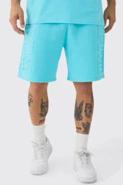 Relaxed Limited Embossed Short | BoohooMAN UK
