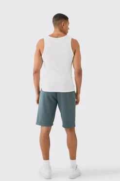 Relaxed Long Length OFCL Racing Acid Wash Shorts | BoohooMAN UK