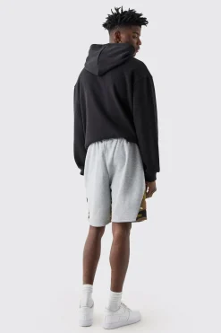 Relaxed Man Camo Gusset Shorts | BoohooMAN UK