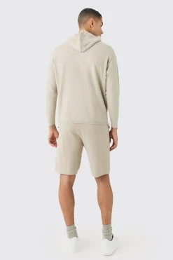 Relaxed Mid Length Knitted Short | BoohooMAN UK