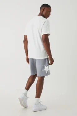 Relaxed Moto Mid Length Shorts | BoohooMAN UK